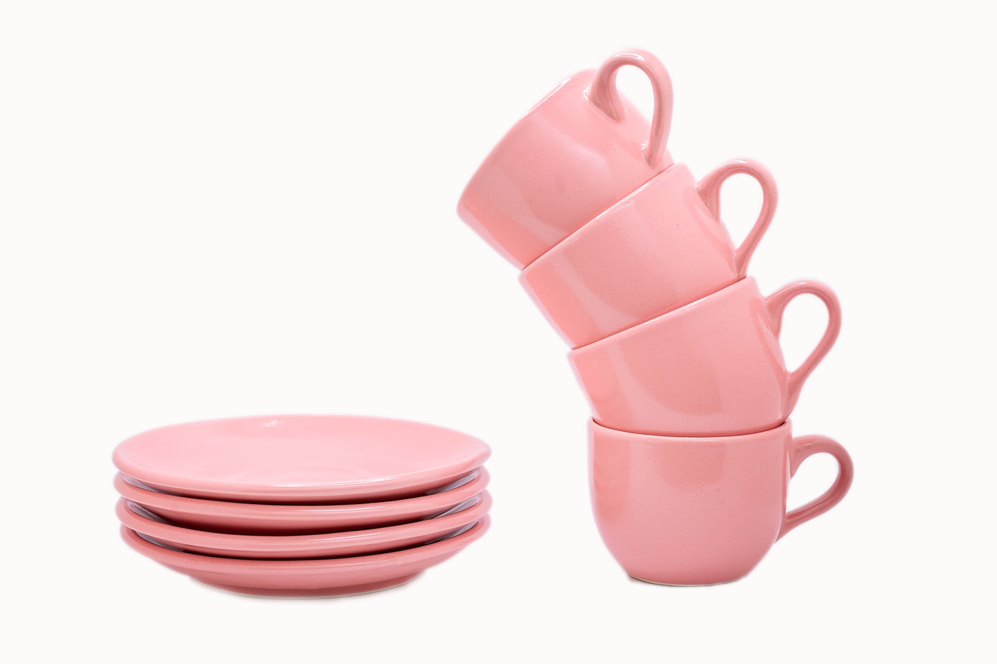 Pink Cups and Saucers